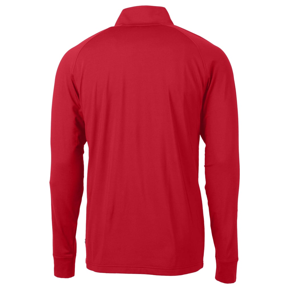 Cincinnati Reds Cutter & Buck Patriotic Logo Adapt Eco Knit Stretch Recycled Quarter-Zip Pullover Top - Red