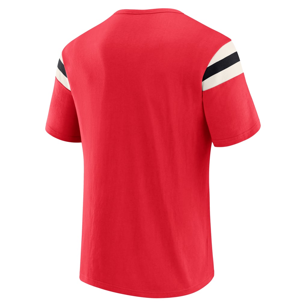 Cincinnati Reds Darius Rucker Collection by Fanatics Distressed Sleeve Stripe T-Shirt - Red