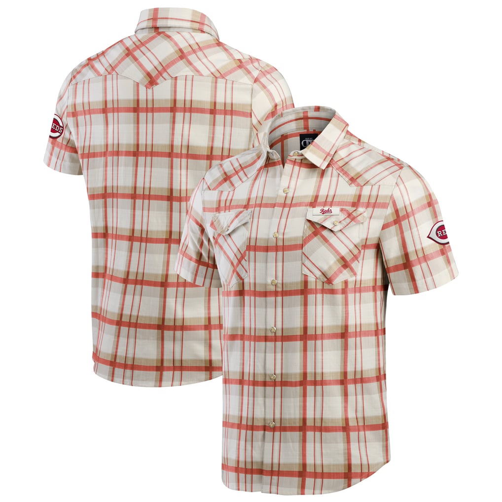 Cincinnati Reds Darius Rucker Collection by Fanatics Plaid Full-Snap Shirt - Red