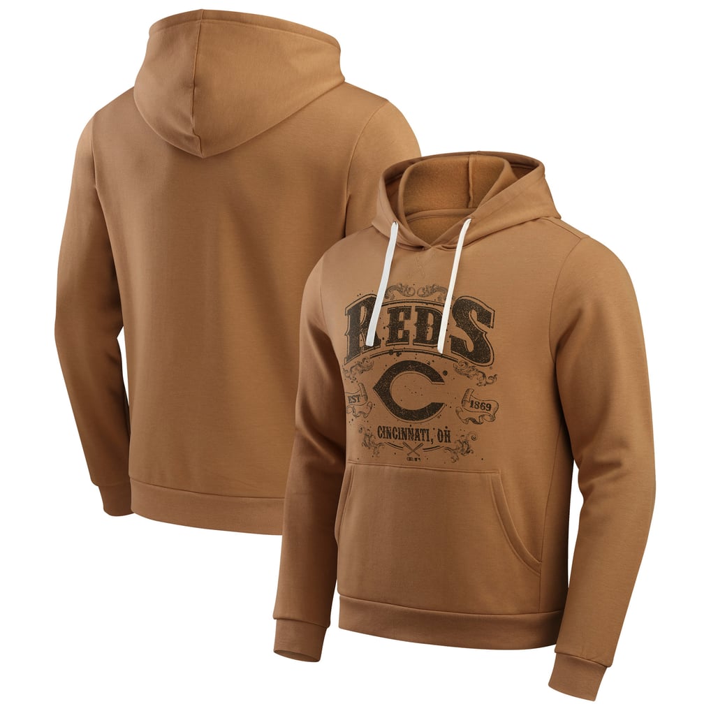 Cincinnati Reds Darius Rucker Collection by Fanatics Camp Fleece Pullover Hoodie  - Tan