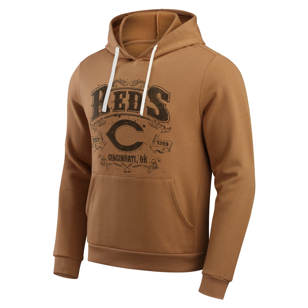 Cincinnati Reds Darius Rucker Collection by Fanatics Camp Fleece Pullover Hoodie  - Tan