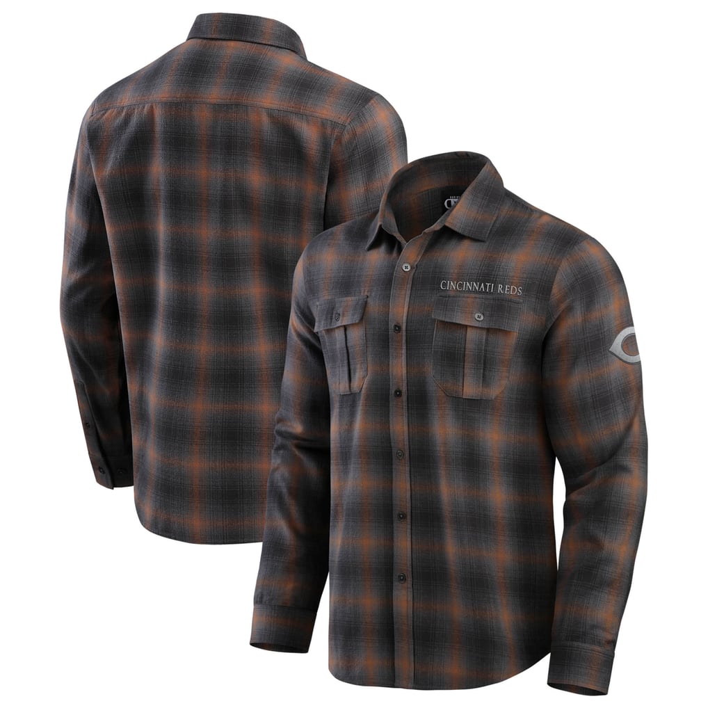 Cincinnati Reds Darius Rucker Collection by Fanatics Classic Flannel Long Sleeve Button-Up Shirt - Tan