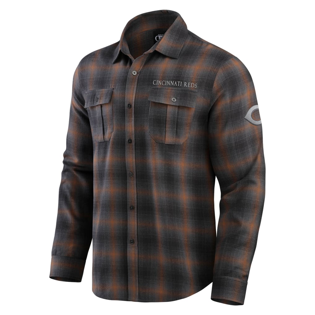 Cincinnati Reds Darius Rucker Collection by Fanatics Classic Flannel Long Sleeve Button-Up Shirt - Tan
