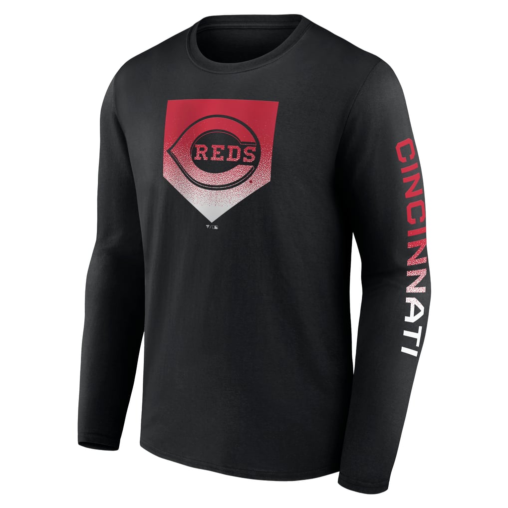 Men's Cincinnati Reds Fanatics Black Iconic Clear Sign Long Sleeve T-Shirt