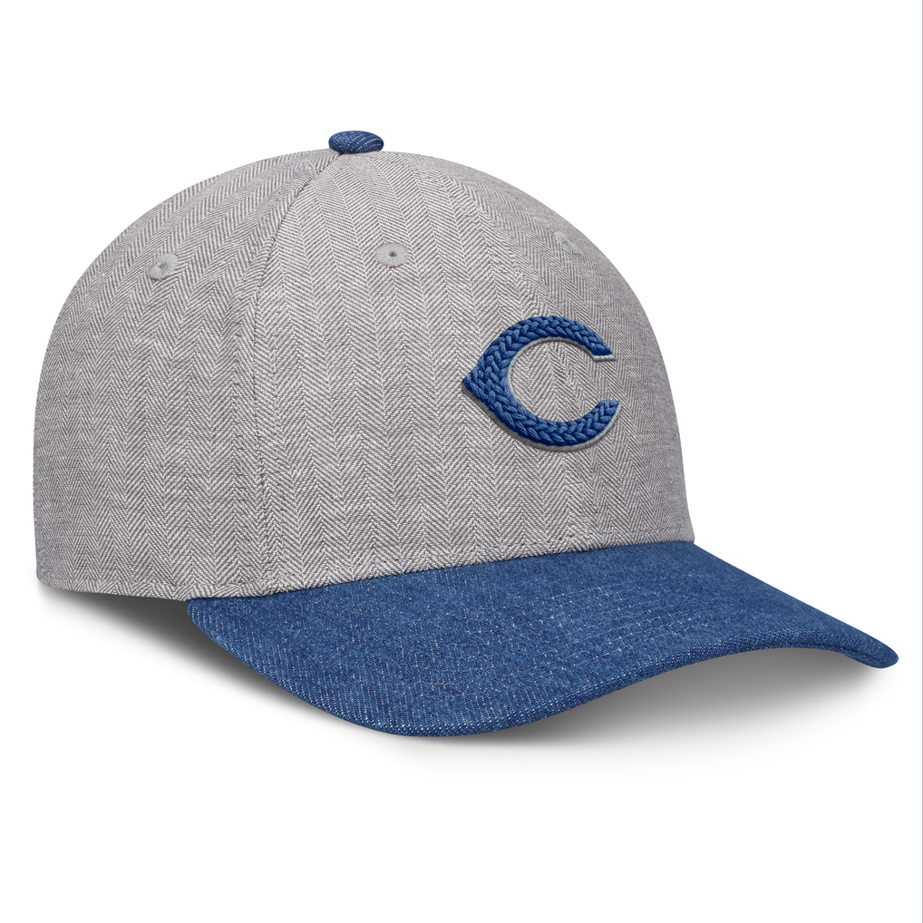 Cincinnati Reds Fanatics Level Up Conduct Adjustable Hat - Gray/Denim