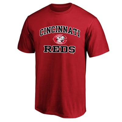  Cincinnati Reds Fanatics Big & Tall Cooperstown Collection Heart & Soul T-Shirt - Red