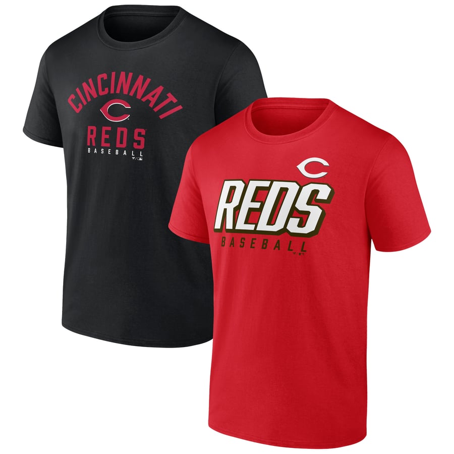 Best Fanatic Reds Men's Cincinnati Reds Fanatics Red/Black Player Pack T-Shirt Combo Set