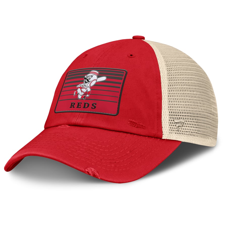 Cincinnati Reds Rope Hat Men's Cincinnati Reds Fanatics Red/Natural Cooperstown Collection ...