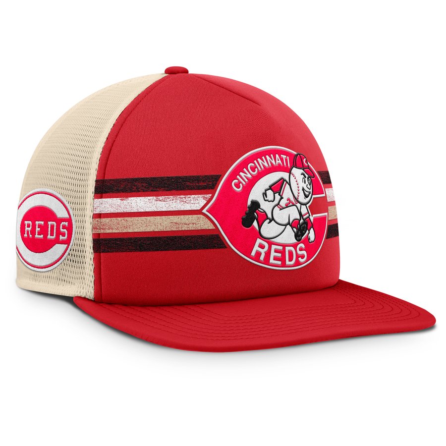 Cincinnati Reds Rope Hat Men's Cincinnati Reds Fanatics Red/Natural Cooperstown Collection ...