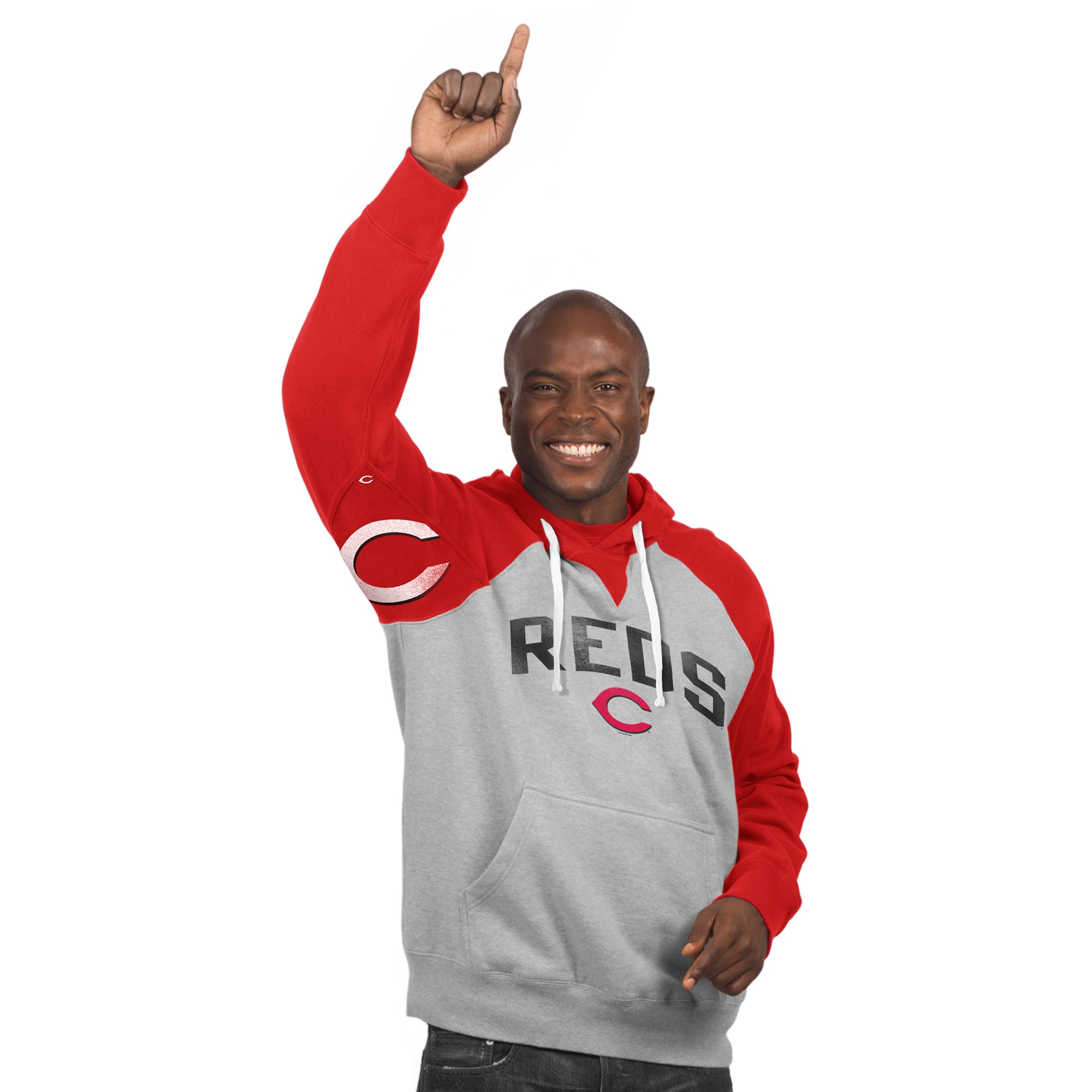 Men's Cincinnati Reds Gray Hands High Hoodie