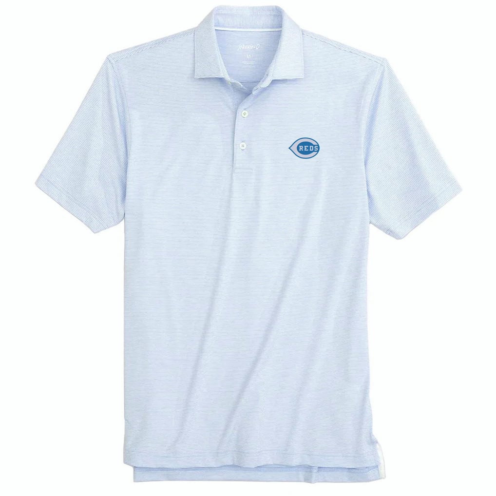 Cincinnati Reds johnnie-O Father's Day Lyndon Polo - Light Blue