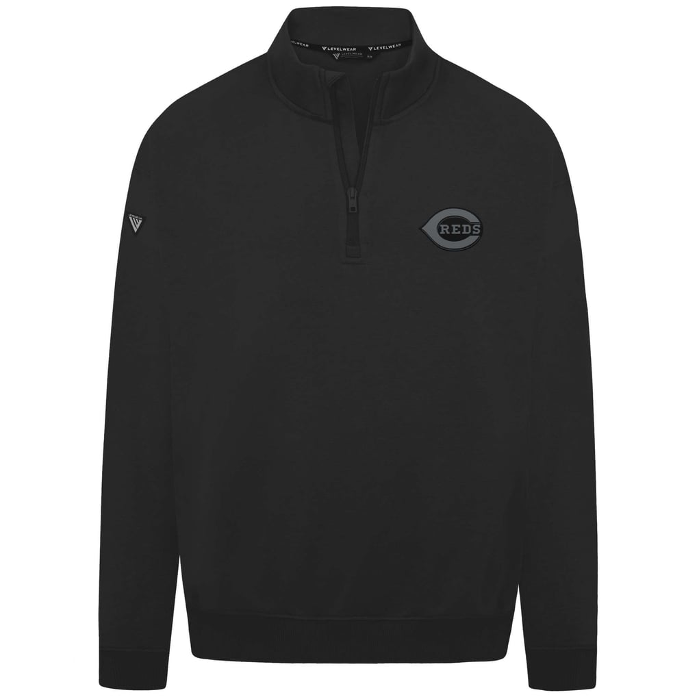  Cincinnati Reds Levelwear Murray Nightfall Quarter-Zip Top - Black