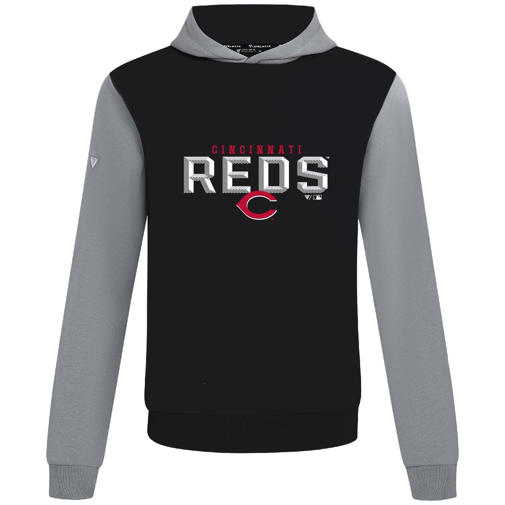 Cincinnati Reds Levelwear Throwback Carve Ultimate Hoodie - Black