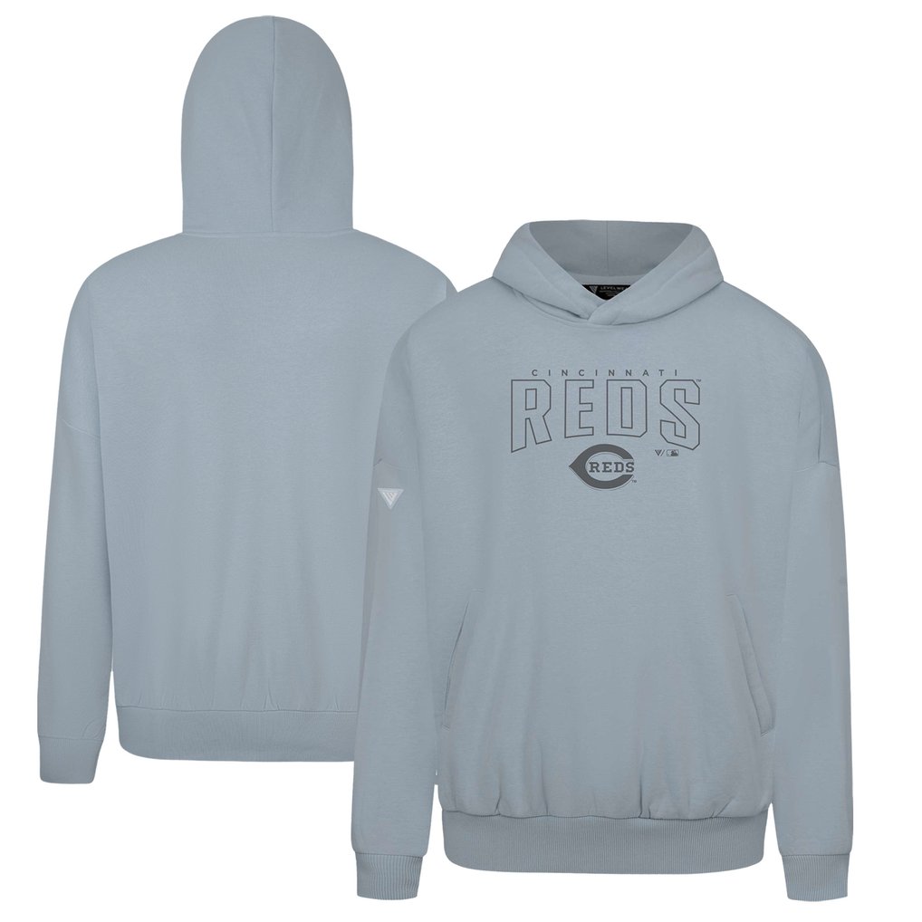  Cincinnati Reds Levelwear Contact Darkmoon Pullover Hoodie - Gray