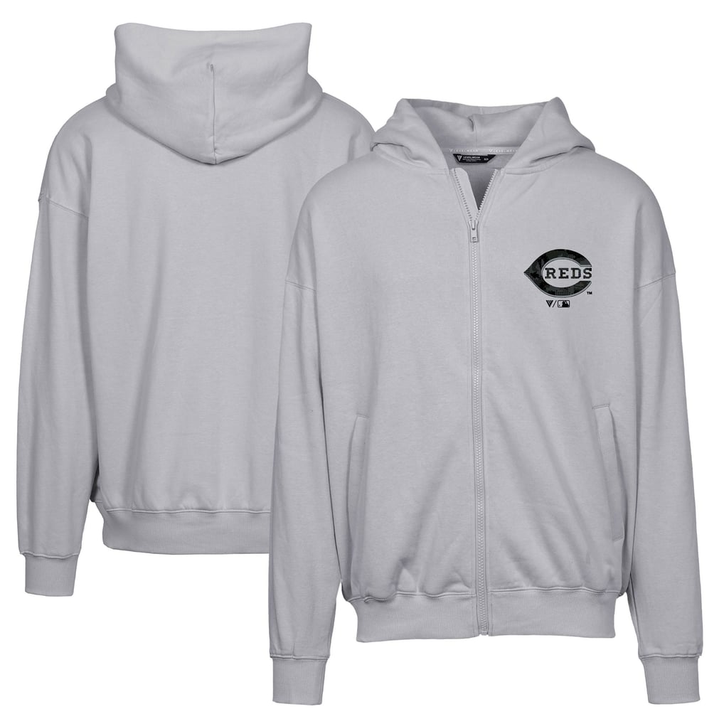 Cincinnati Reds Levelwear Uphill Digital Camo Full-Zip Hoodie - Gray