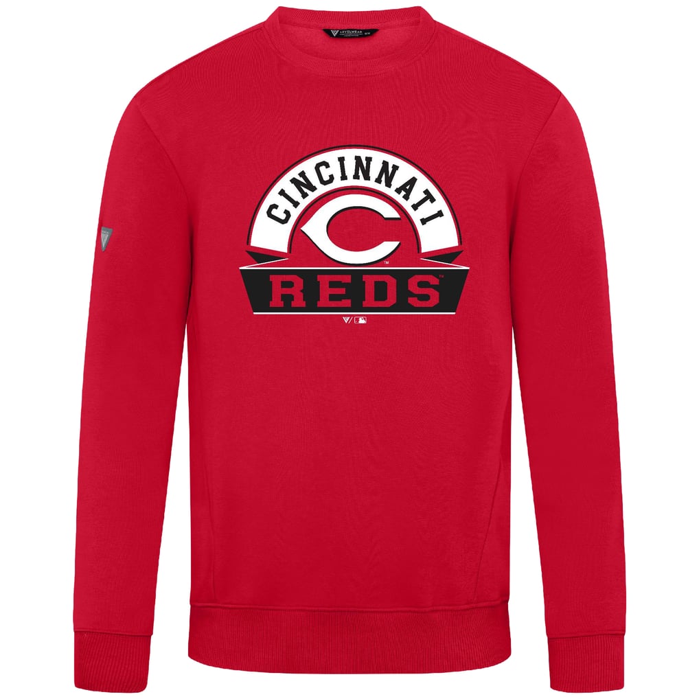 Men's Cincinnati Reds Levelwear Red Zane Banner Arch Sweatshirt