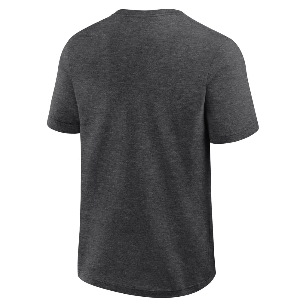 Cincinnati Reds Logo Athletic Top Notch T-Shirt - Heather Charcoal