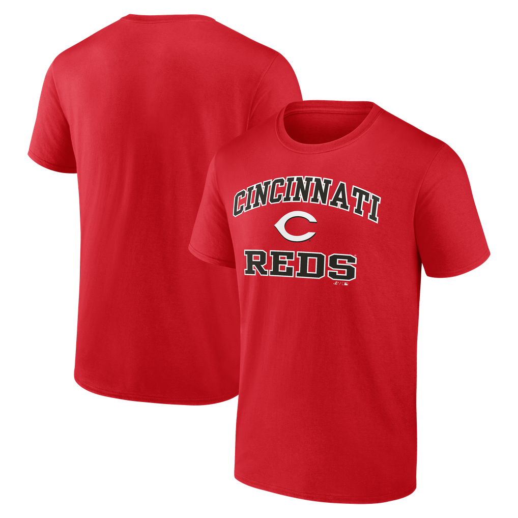  Cincinnati Reds Logo Athletic Heart and Soul T-Shirt - Red