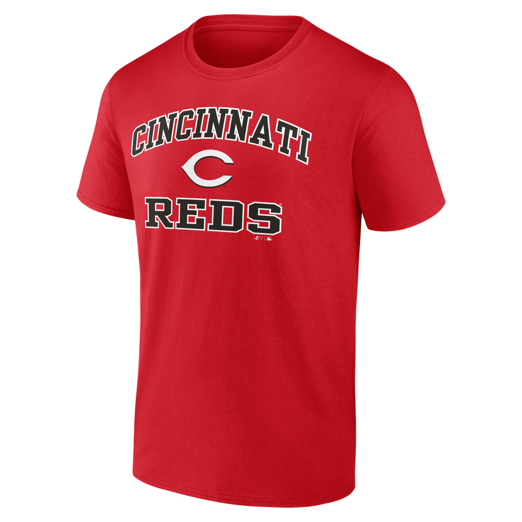  Cincinnati Reds Logo Athletic Heart and Soul T-Shirt - Red