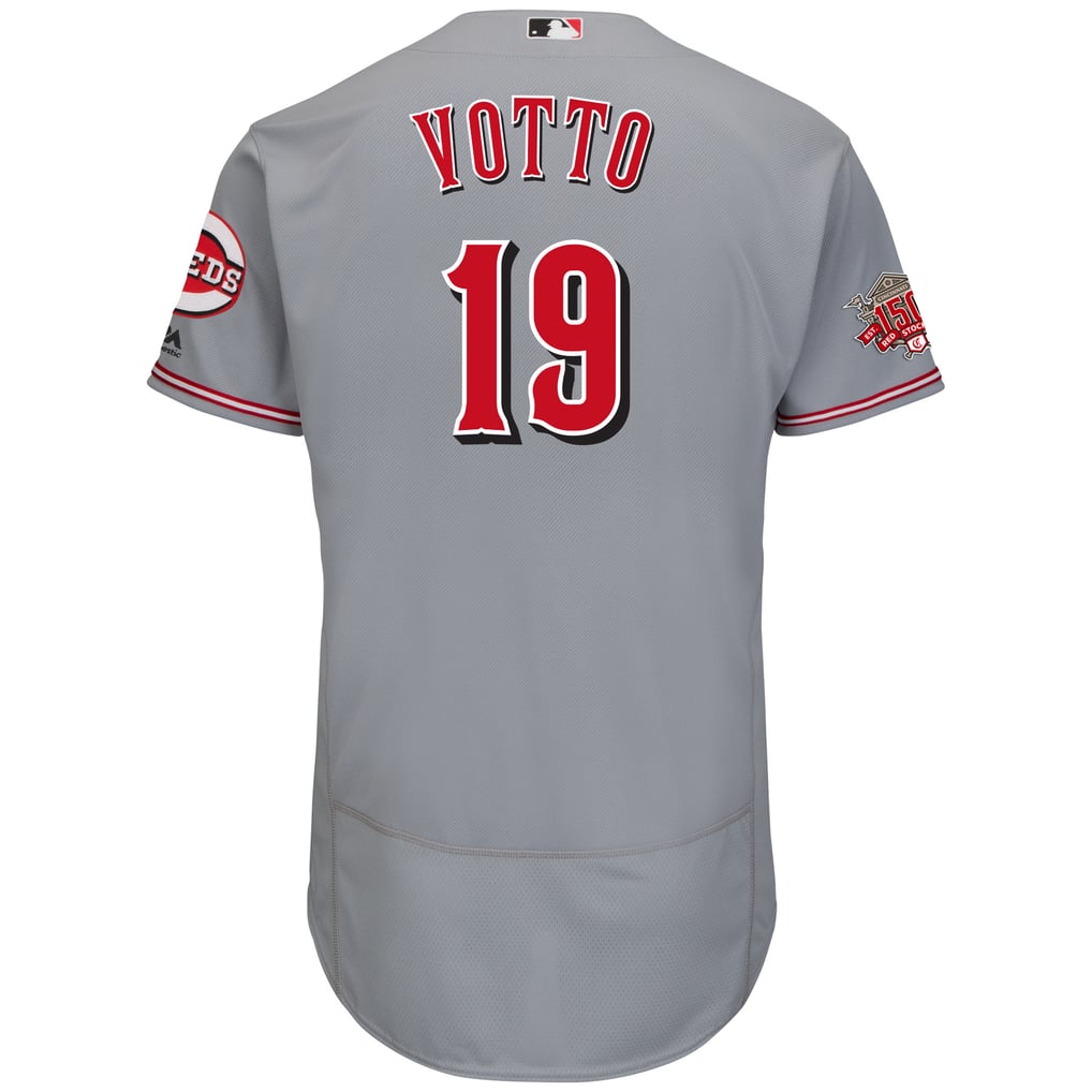 Men's Cincinnati Reds Joey Votto Majestic Gray 150th Anniversary Road ...