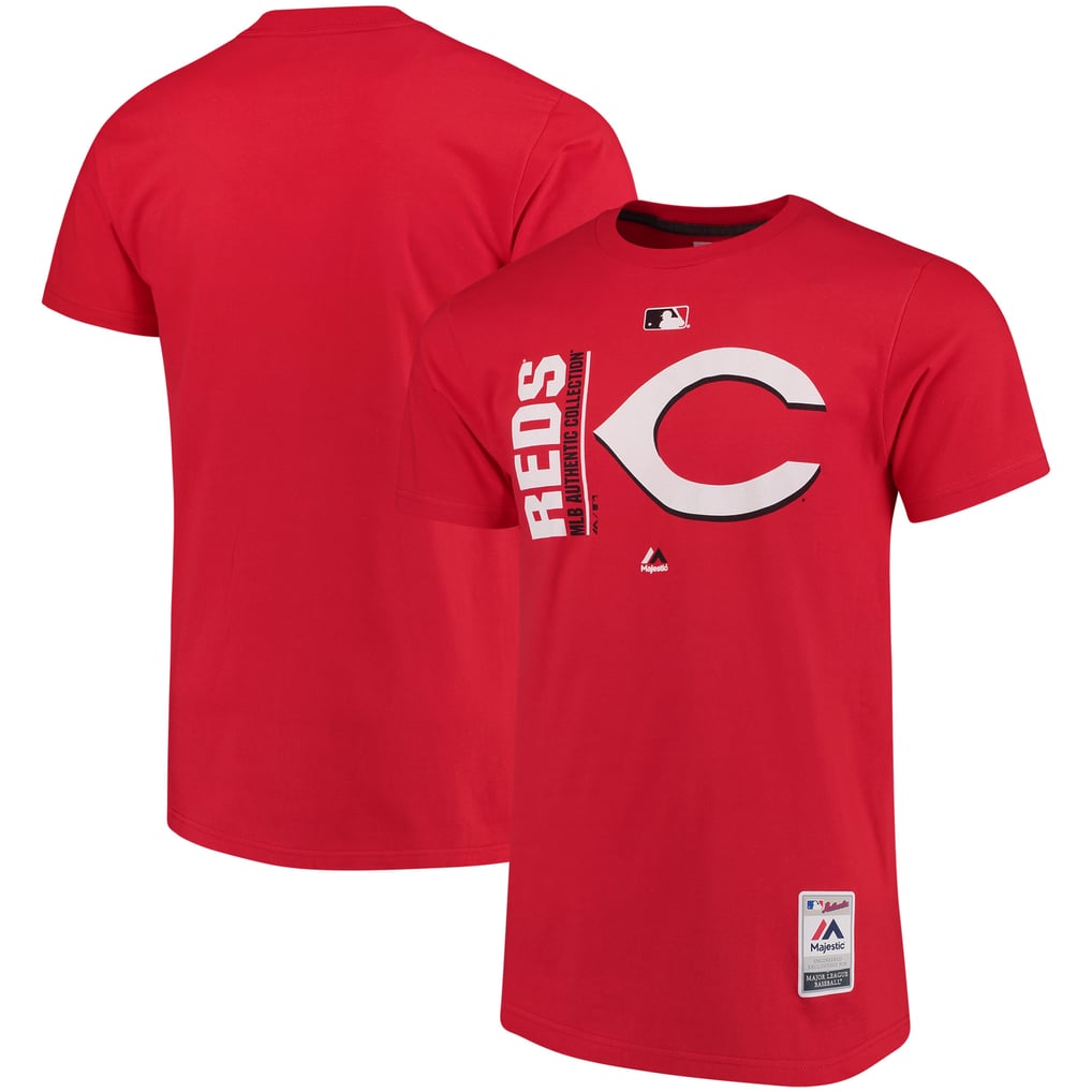 Men's Cincinnati Reds Majestic Red Authentic Collection Team Icon T-Shirt