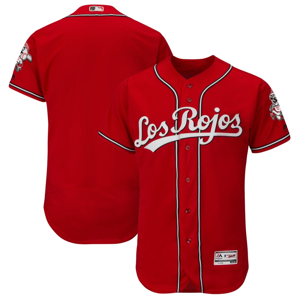 Cincinnati Reds Authentic Collection Men's Cincinnati Reds Majestic Alternate Scarlet Los Rojos Flex Base ...