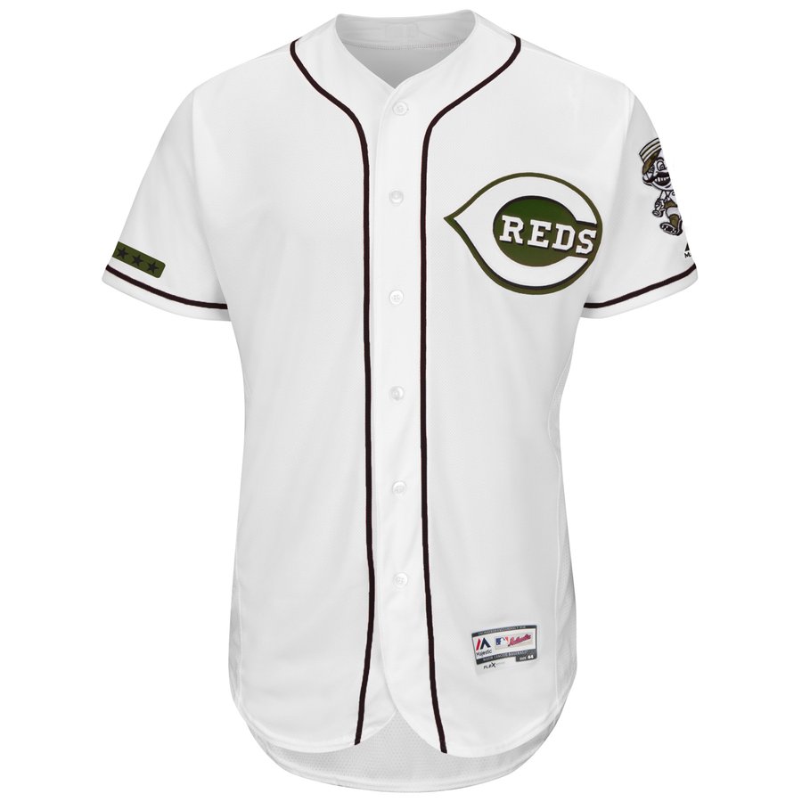 Men's Cincinnati Reds Majestic White Alternate 2018 Flex Base Authentic ...