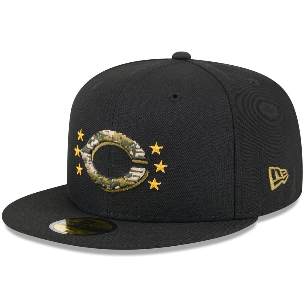  Cincinnati Reds New Era 2024 Armed Forces Day On-Field 59FIFTY Fitted Hat - Black