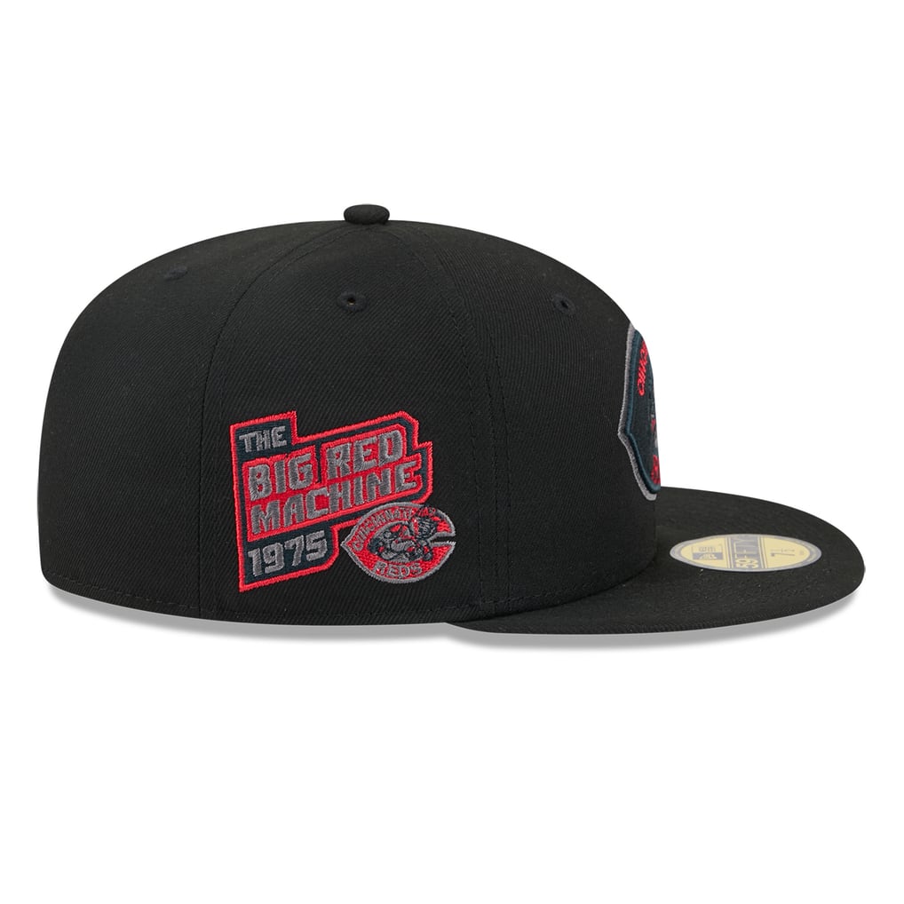 Men's Cincinnati Reds New Era Black Color Pop 59FIFTY Fitted Hat