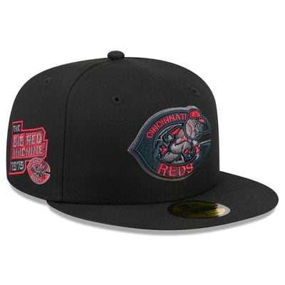  Cincinnati Reds New Era Color Pop 59FIFTY Fitted Hat - Black
