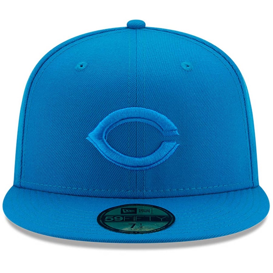 Men's Cincinnati Reds New Era Blue Spring Color Basic 59FIFTY Fitted Hat