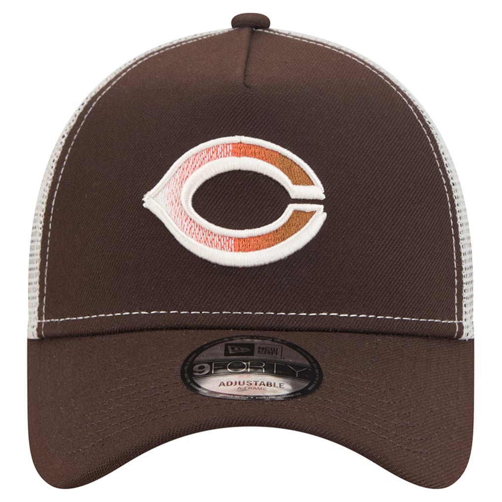 Cincinnati Reds New Era Pumpkin Spice A-Frame 9FORTY Adjustable Trucker Hat - Brown