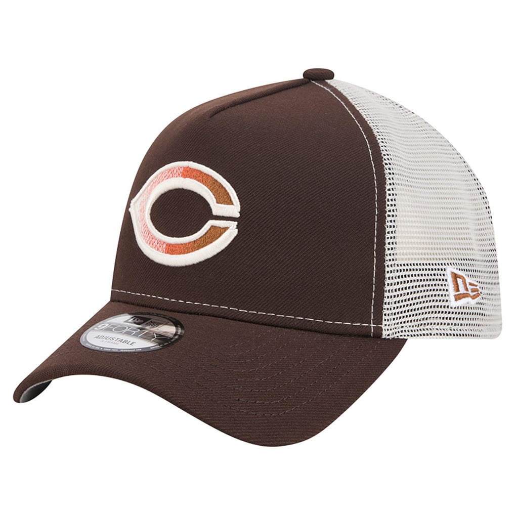 Cincinnati Reds New Era Pumpkin Spice A-Frame 9FORTY Adjustable Trucker Hat - Brown
