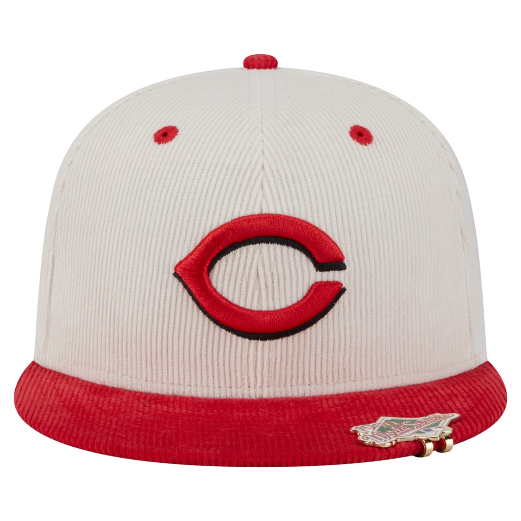 Men's Cincinnati Reds New Era Cream/Red Two-Tone Corduroy 59FIFTY ...