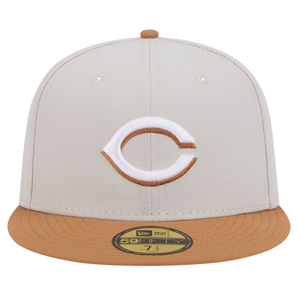 Men's Cincinnati Reds New Era Khaki/Brown Two-Tone Color Pack 59FIFTY ...