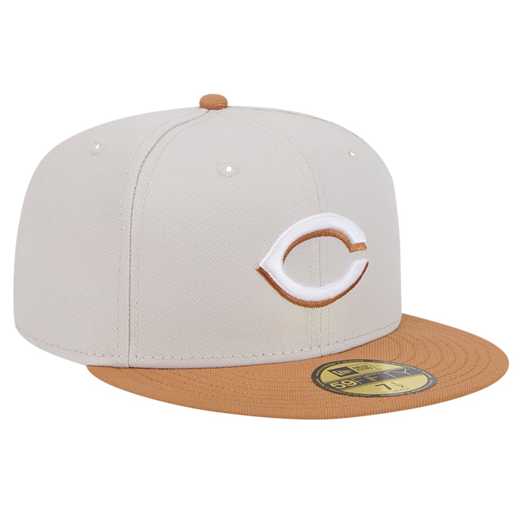 Men's Cincinnati Reds New Era Khaki/Brown Two-Tone Color Pack 59FIFTY ...