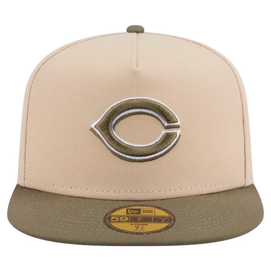 Men's Cincinnati Reds New Era Light Beige/Olive Two-Tone Color Pack A ...