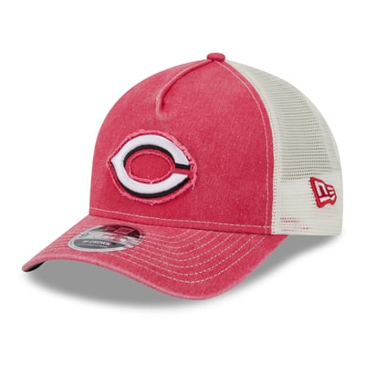  Cincinnati Reds New Era Fan 9FORTY A-Frame Trucker Adjustable Hat - Red