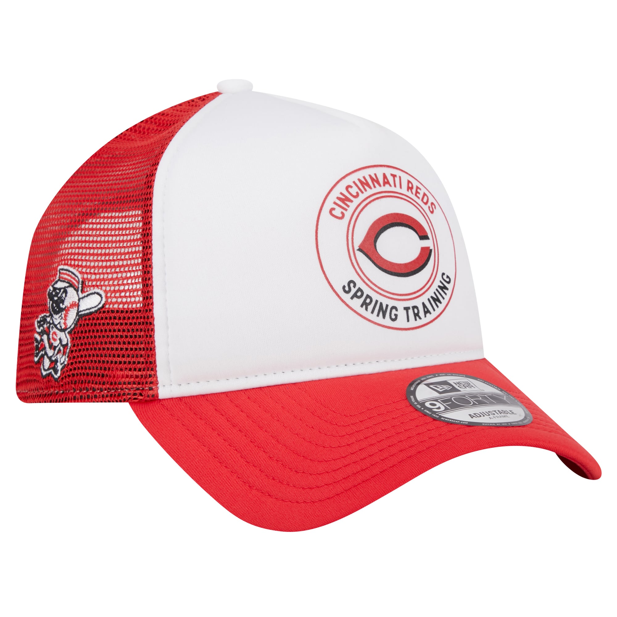Cincinnati Reds Rope Hat Men's Cincinnati Reds New Era White/Red Spring Training Circle Foam A ...