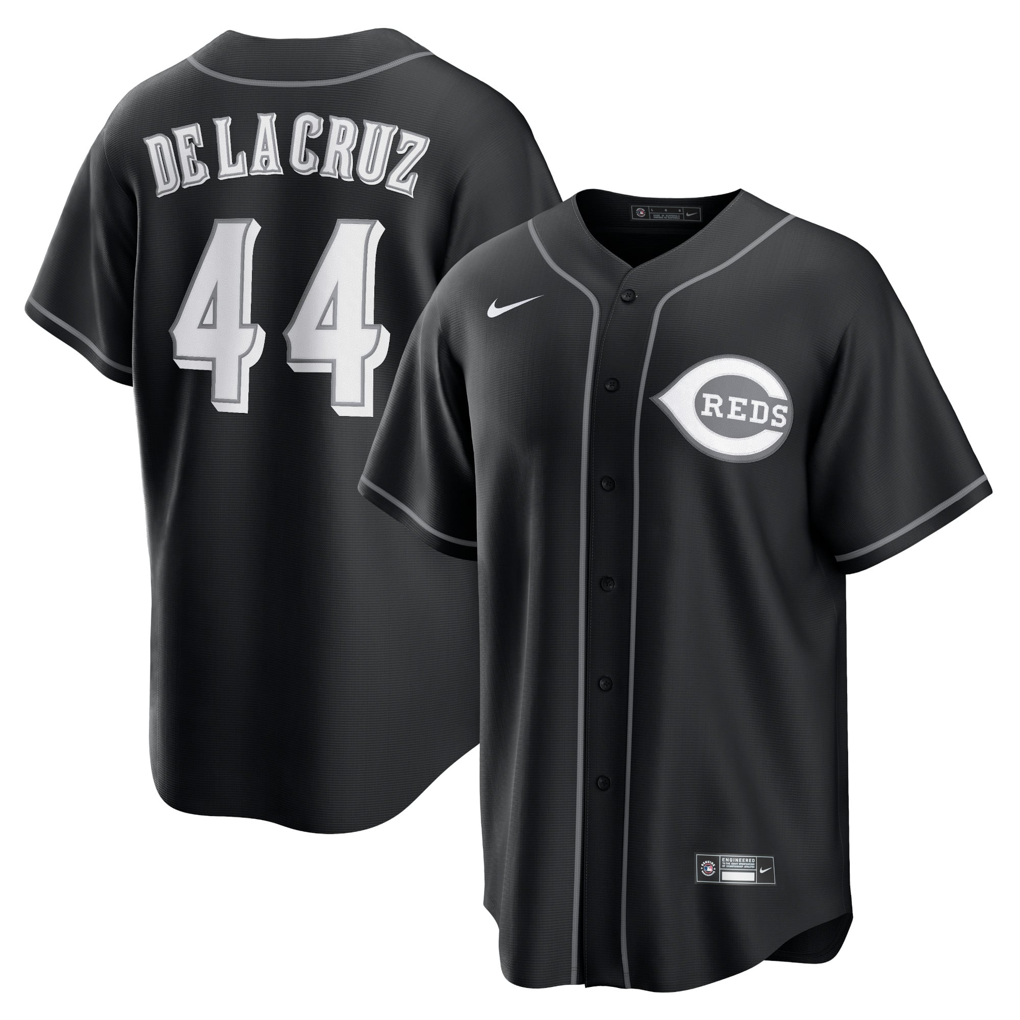 Men's Cincinnati Reds Elly De La Cruz Nike Black Alternate Replica ...