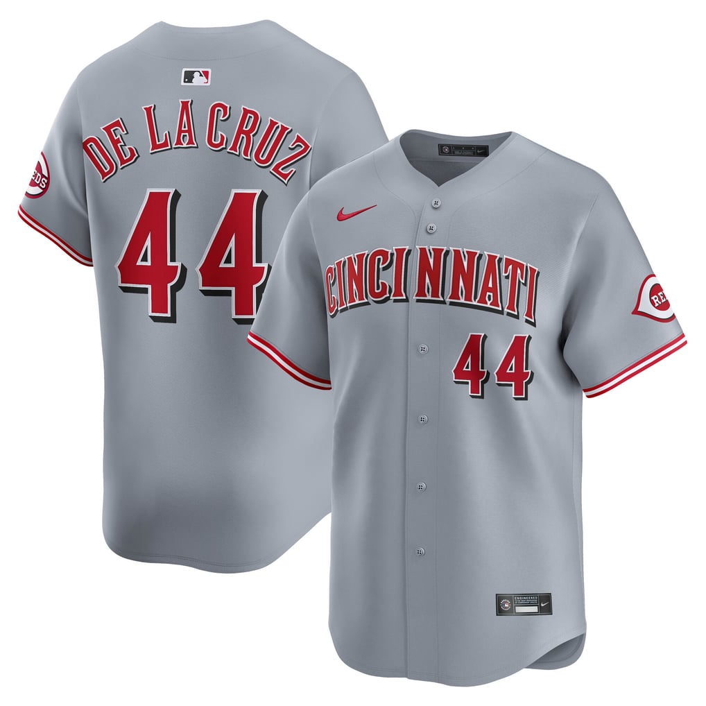 Men's Cincinnati Reds Elly De La Cruz Nike Gray Road Limited Player Jersey