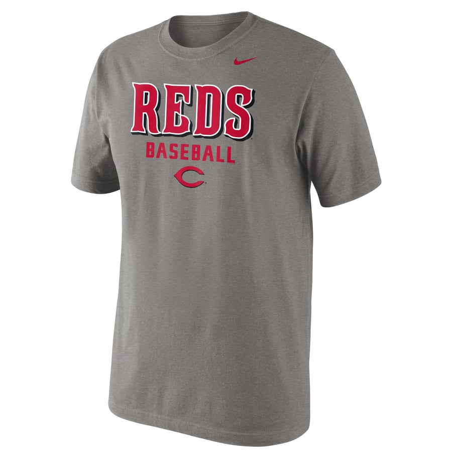 Men's Cincinnati Reds Nike Gray Home Practice T-Shirt