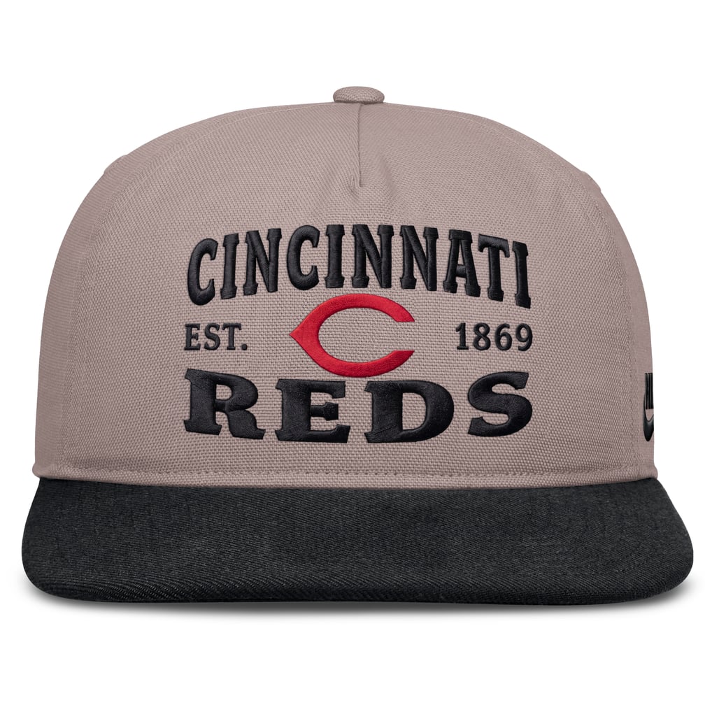 Cincinnati Reds Nike Pro A-Frame Adjustable Hat - Light Brown/Black