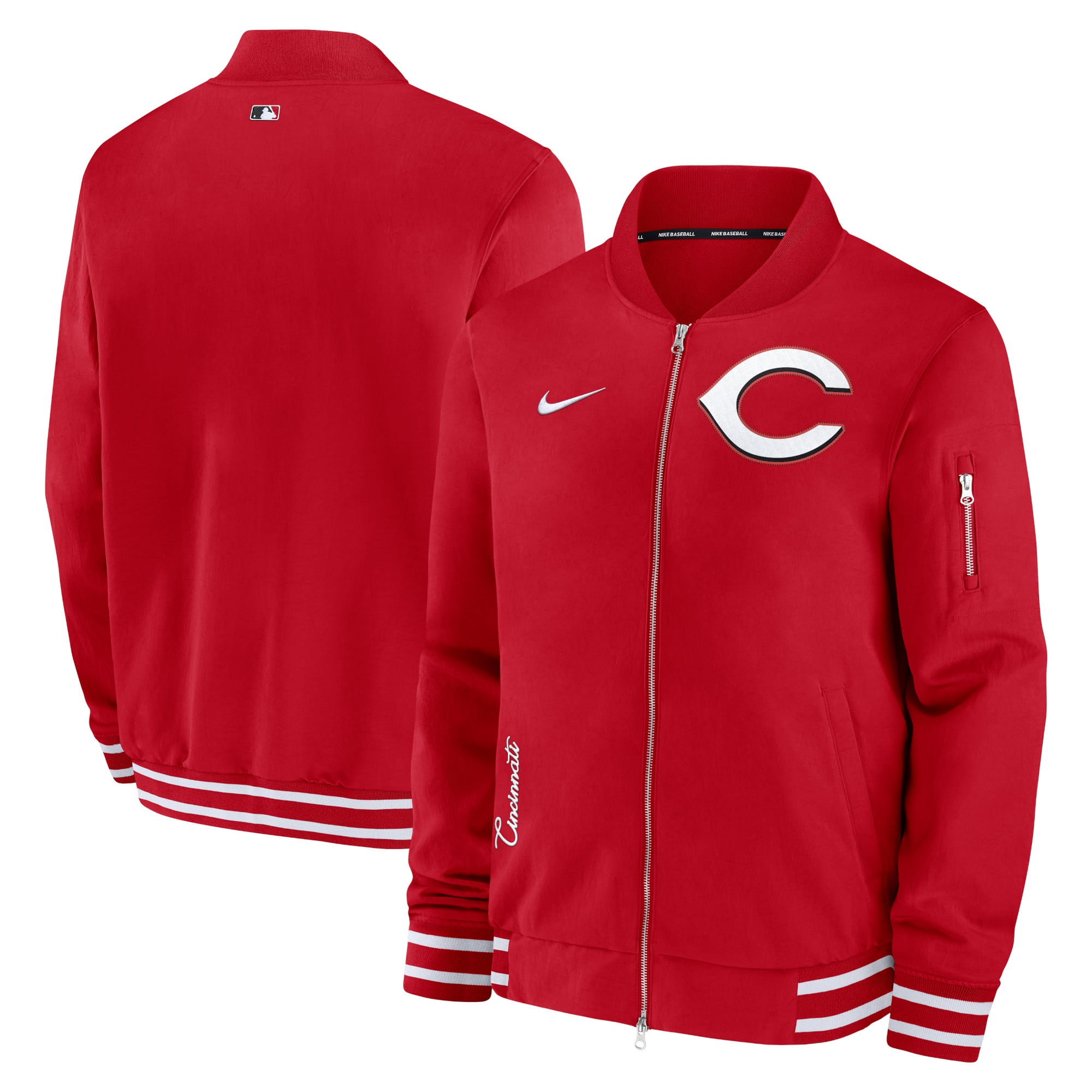 nike bomber jacket red