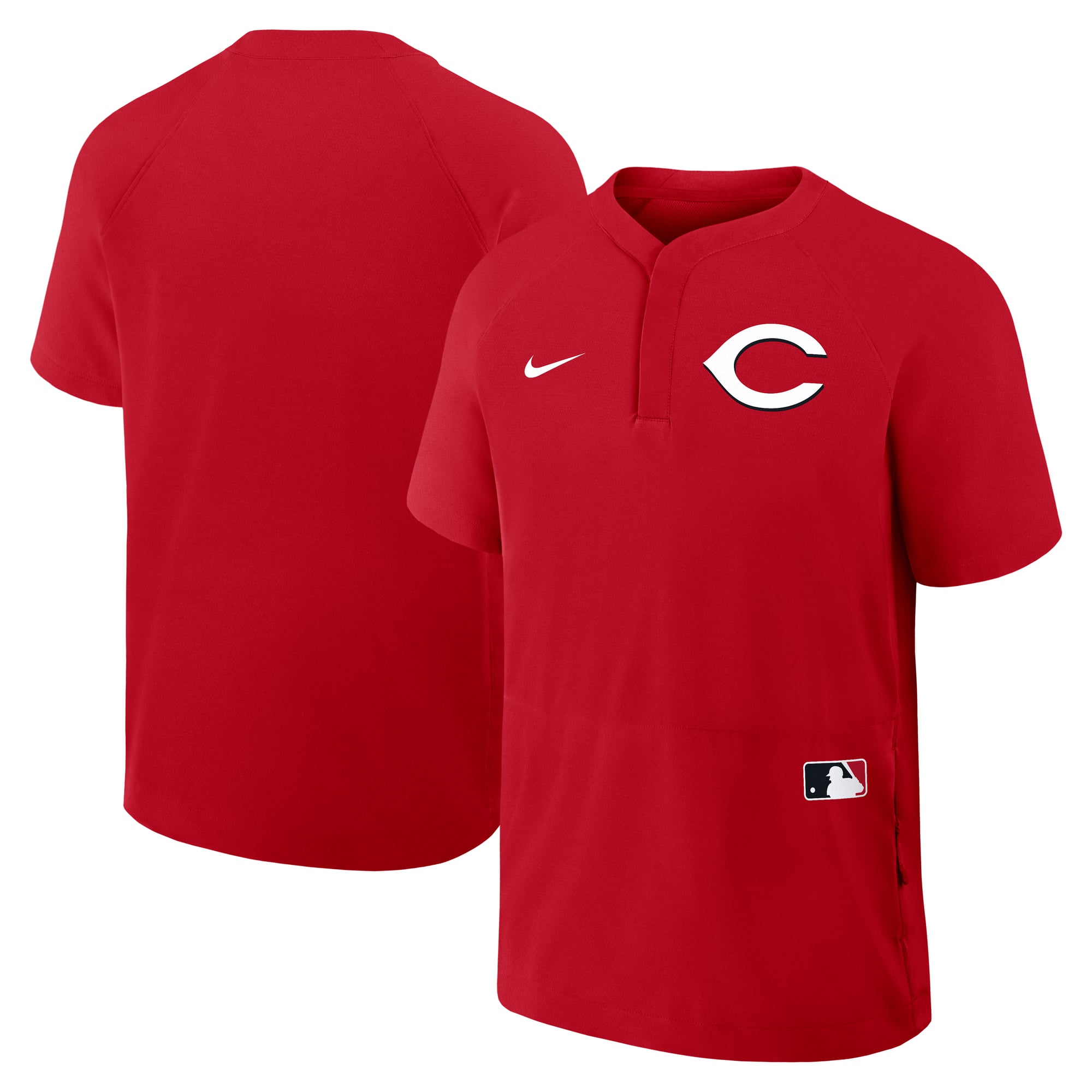 Cincinnati Reds Authentic Collection Men's Cincinnati Reds Nike Red Authentic Collection Raglan Short Sleeve ...