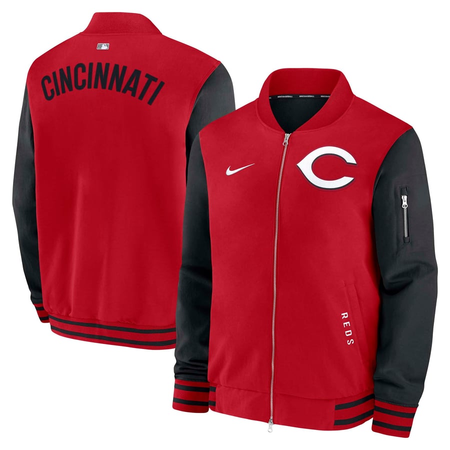 Cincinnati Reds Authentic Collection Men's Cincinnati Reds Nike Red/Black Authentic Collection Dugout ...