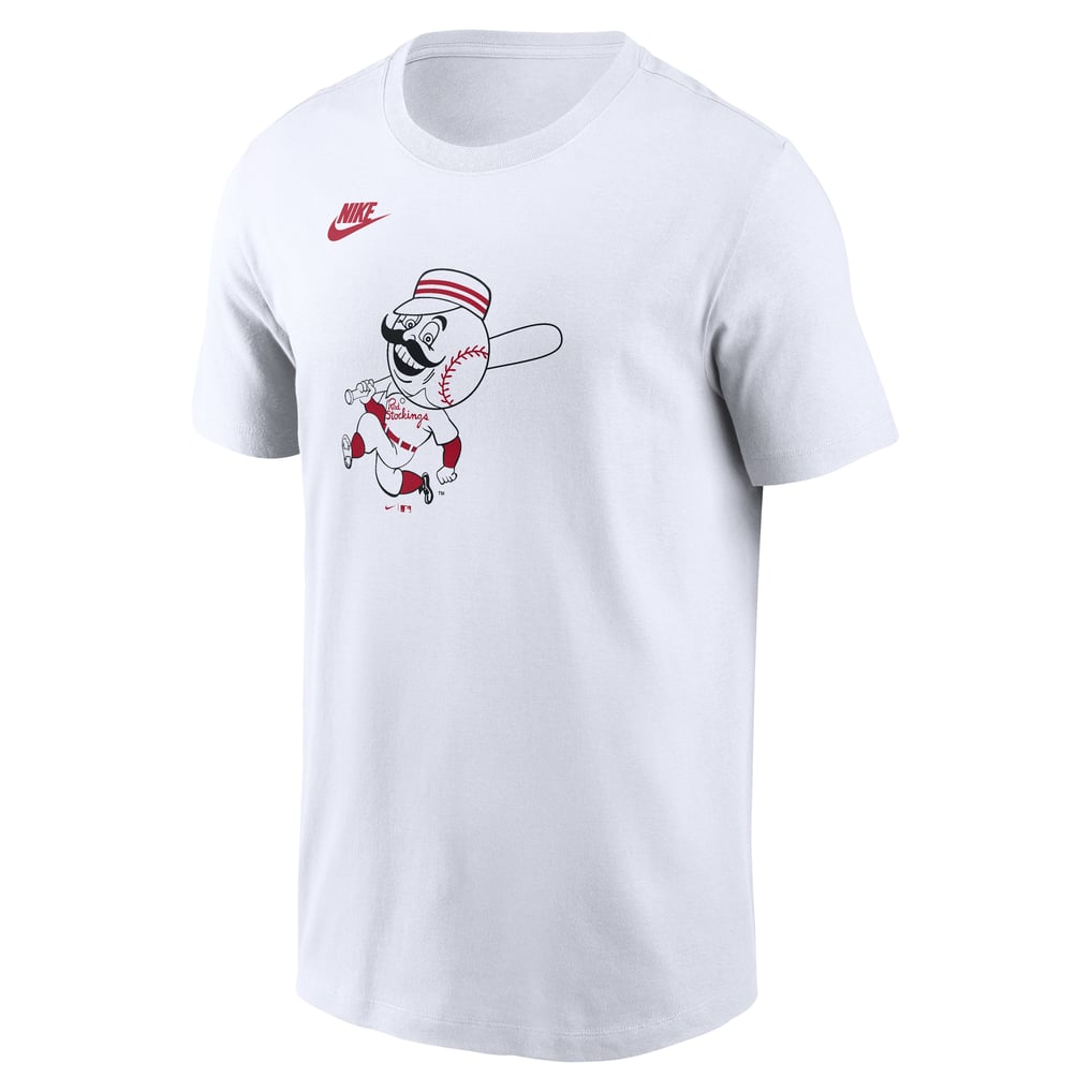 Cincinnati Reds Nike Cooperstown Collection Logo T-Shirt - White