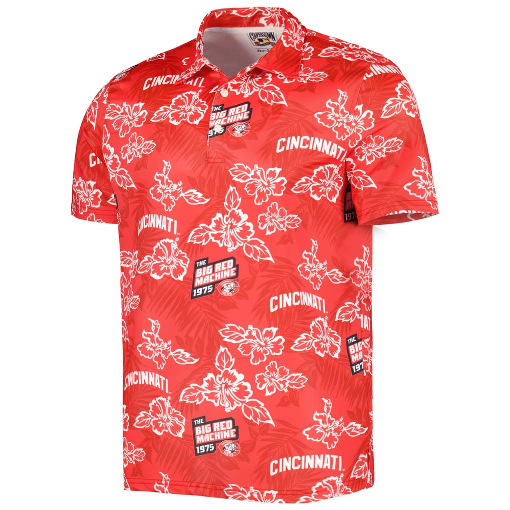 Cincinnati Reds Reyn Spooner Cooperstown Collection Puamana Print Polo - Red