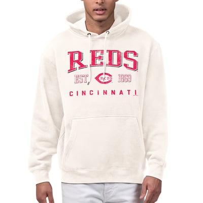  Cincinnati Reds Starter Established Logo Fleece Hoodie - Cream