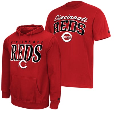 Cincinnati Reds Starter Logo Hoodie & T-Shirt Combo Pack - Red